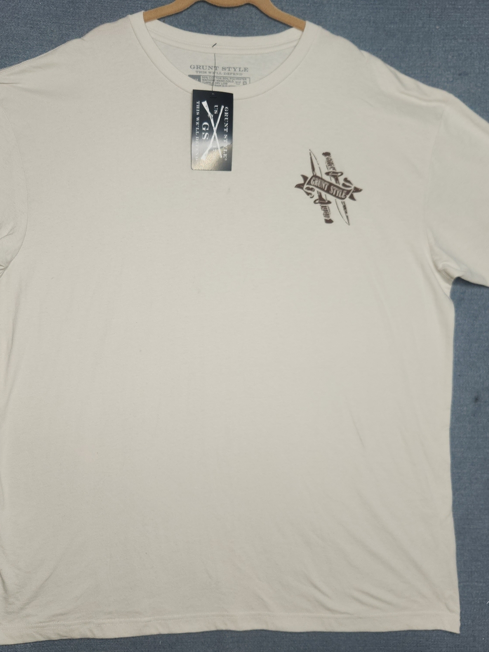 Grunt Style Men’s Cream Short Sleeve Logo Tee